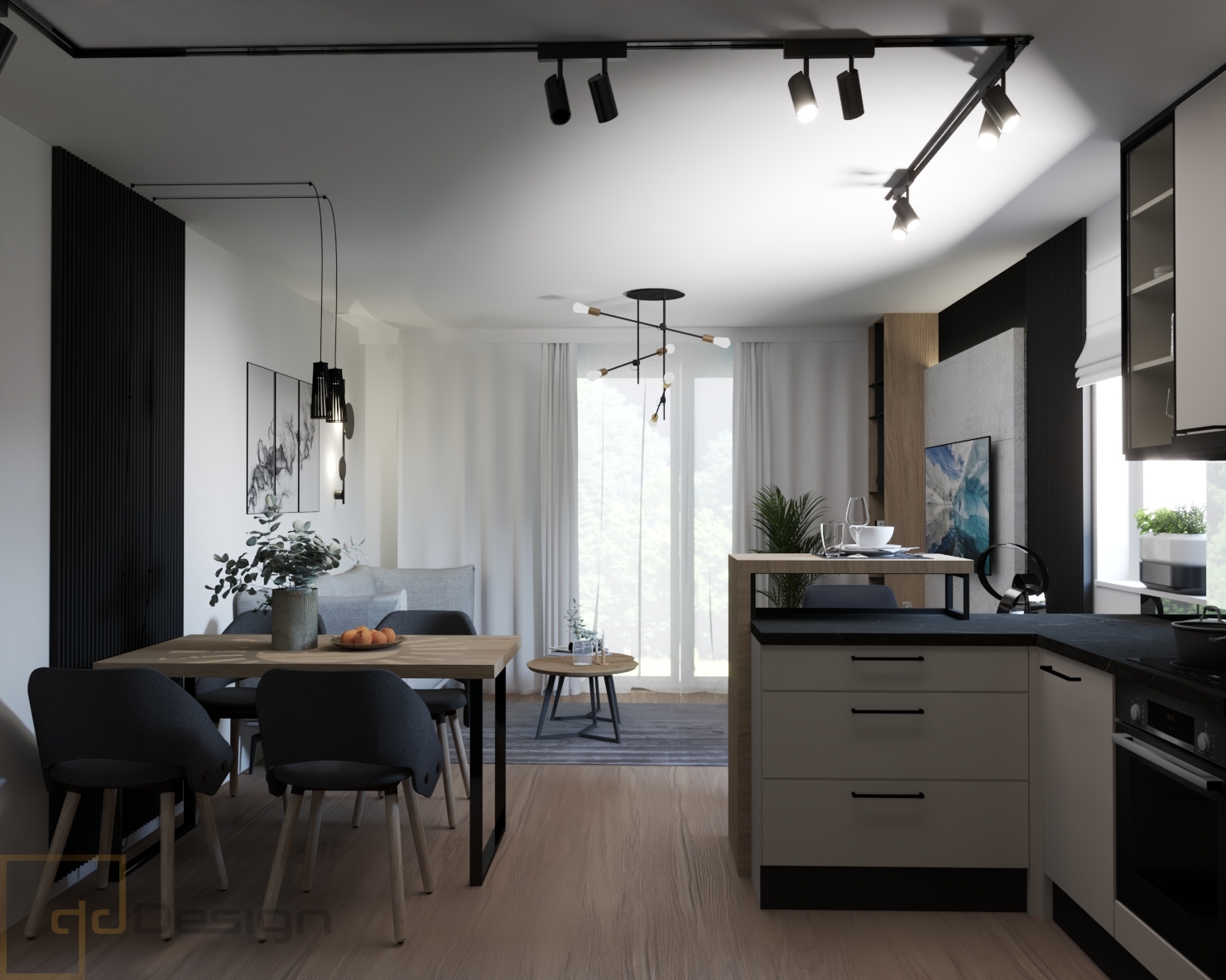 Salon z jadalnią