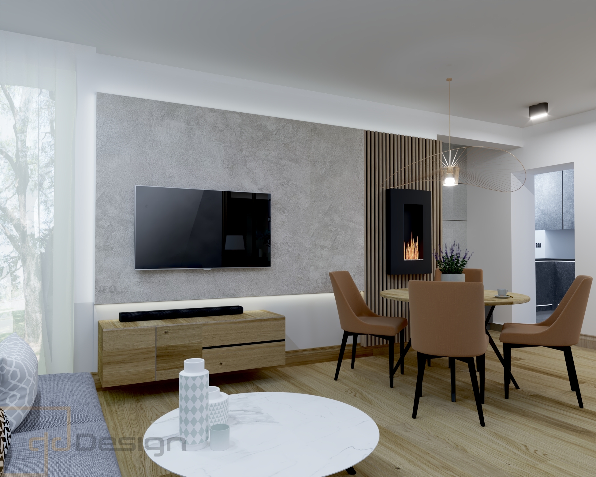 Salon z jadalnią