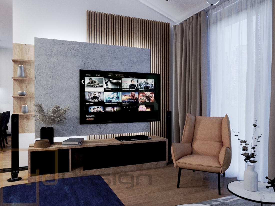 Salon - ściana z TV